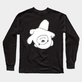 Upside Down Smiley Teddy Bear Sketch Long Sleeve T-Shirt